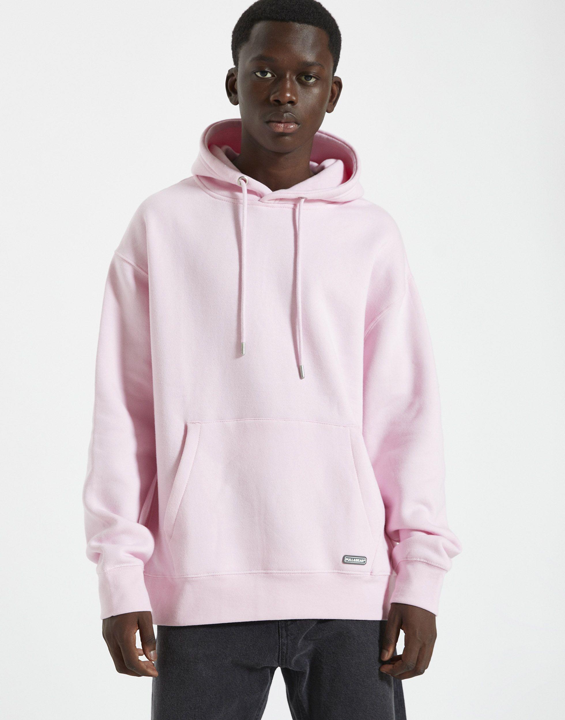 Pull&Bear Hoodie in Pink for Men - Lyst