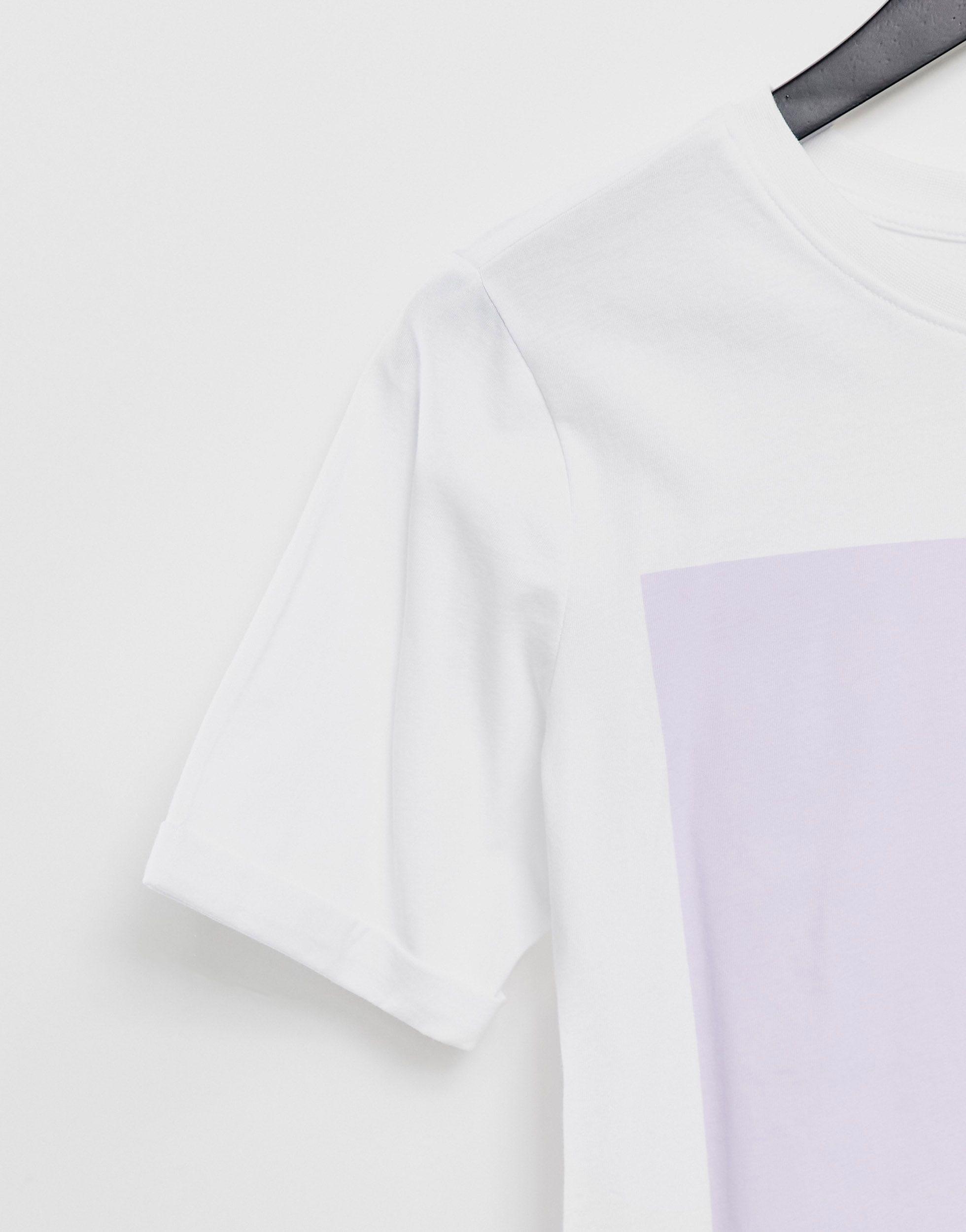Pieces T-shirt With Lilac Mood Motif in White - Lyst