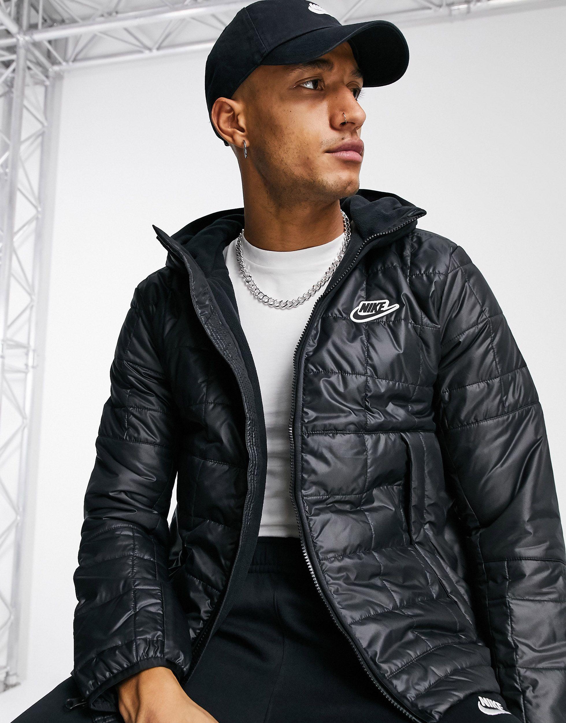 nike black bubble coat