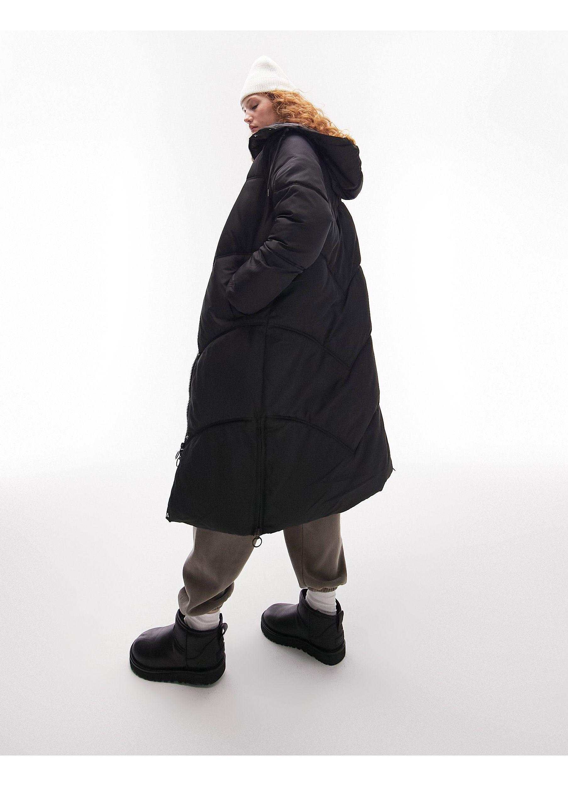 Topshop longline top puffer jacket