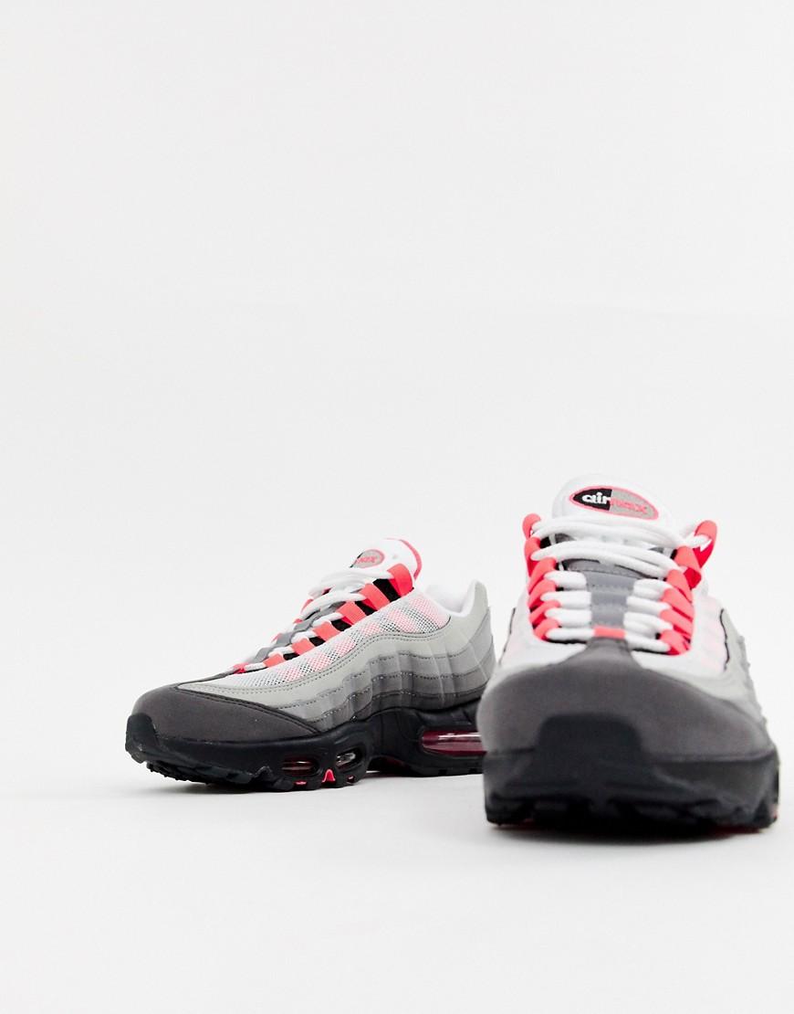 nike black and grey ombre air max 95 og trainers