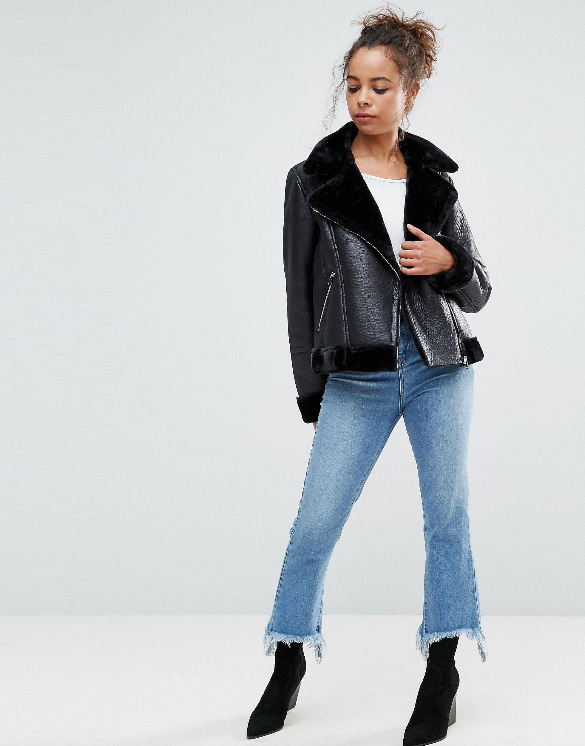 miss selfridge aviator jacket