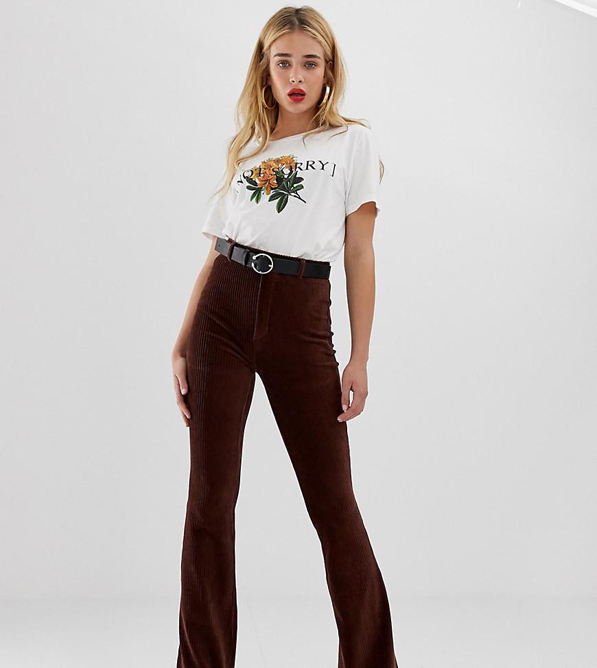 Pantalones de campana marrones de pana Stradivarius de Denim de color Verde  | Lyst