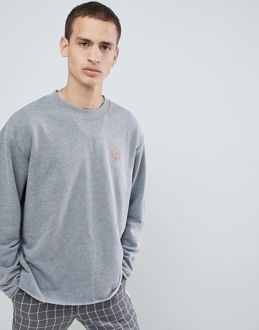 Cheap Monday Victory Now Sweater Tiny Skull in Grey for Men | Lyst Australia