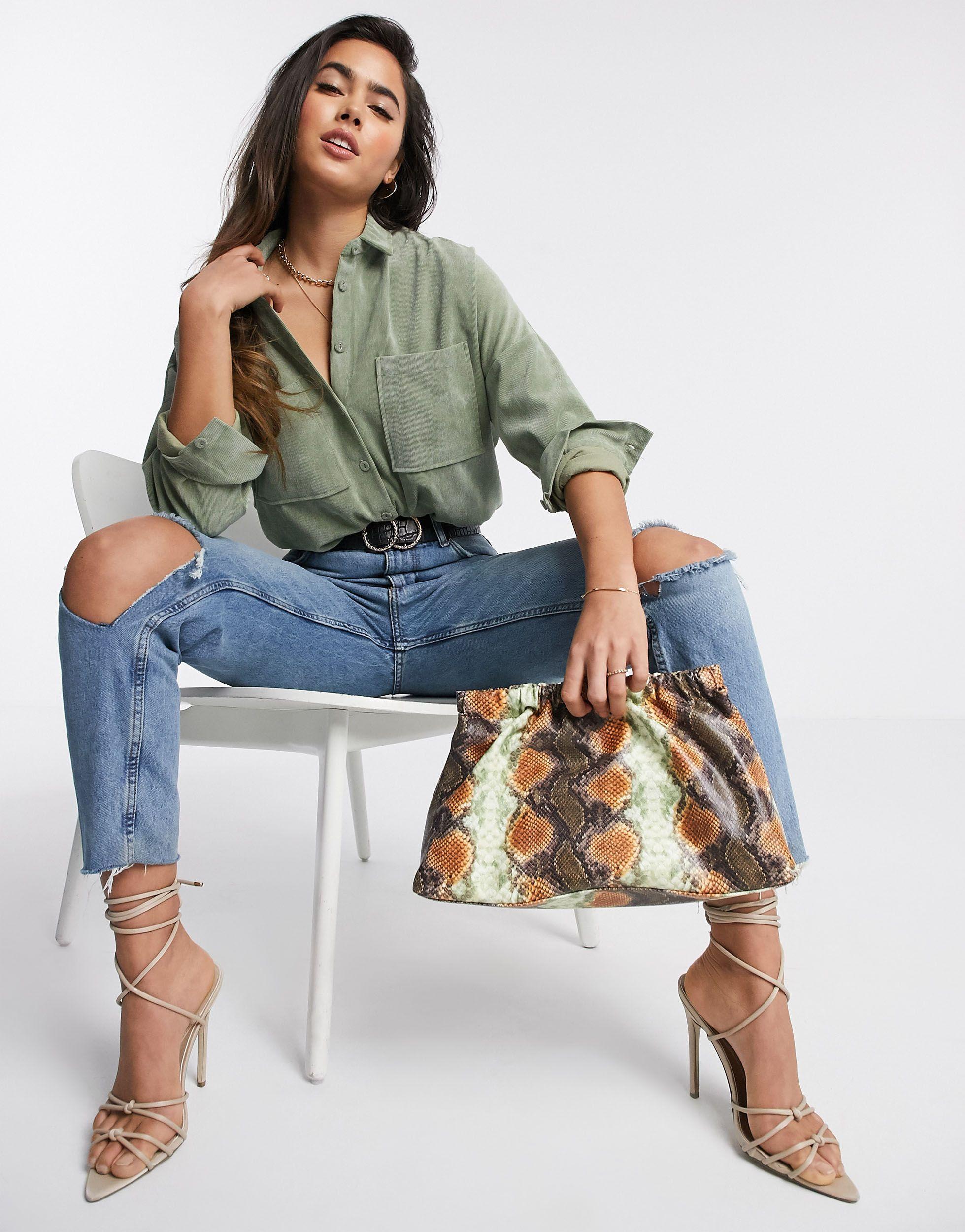 stradivarius corduroy shirt