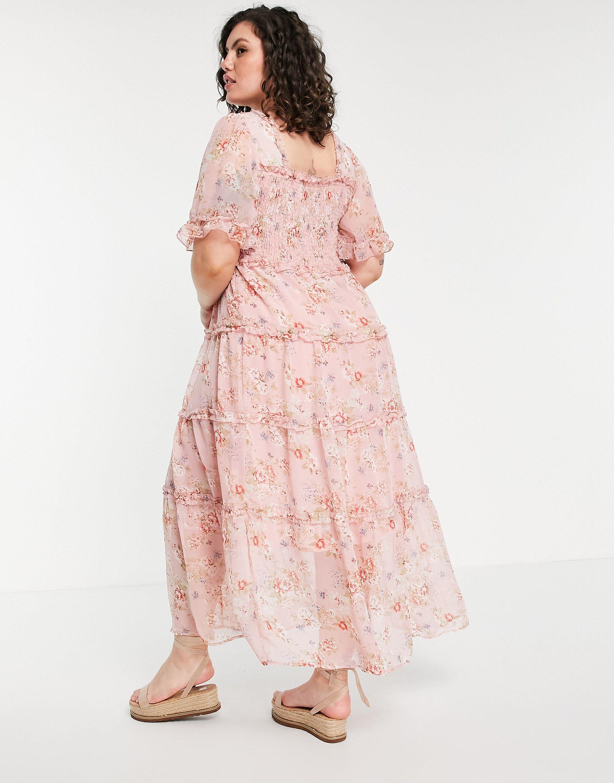 Simply Be Chiffon Tiered Maxi Dress 