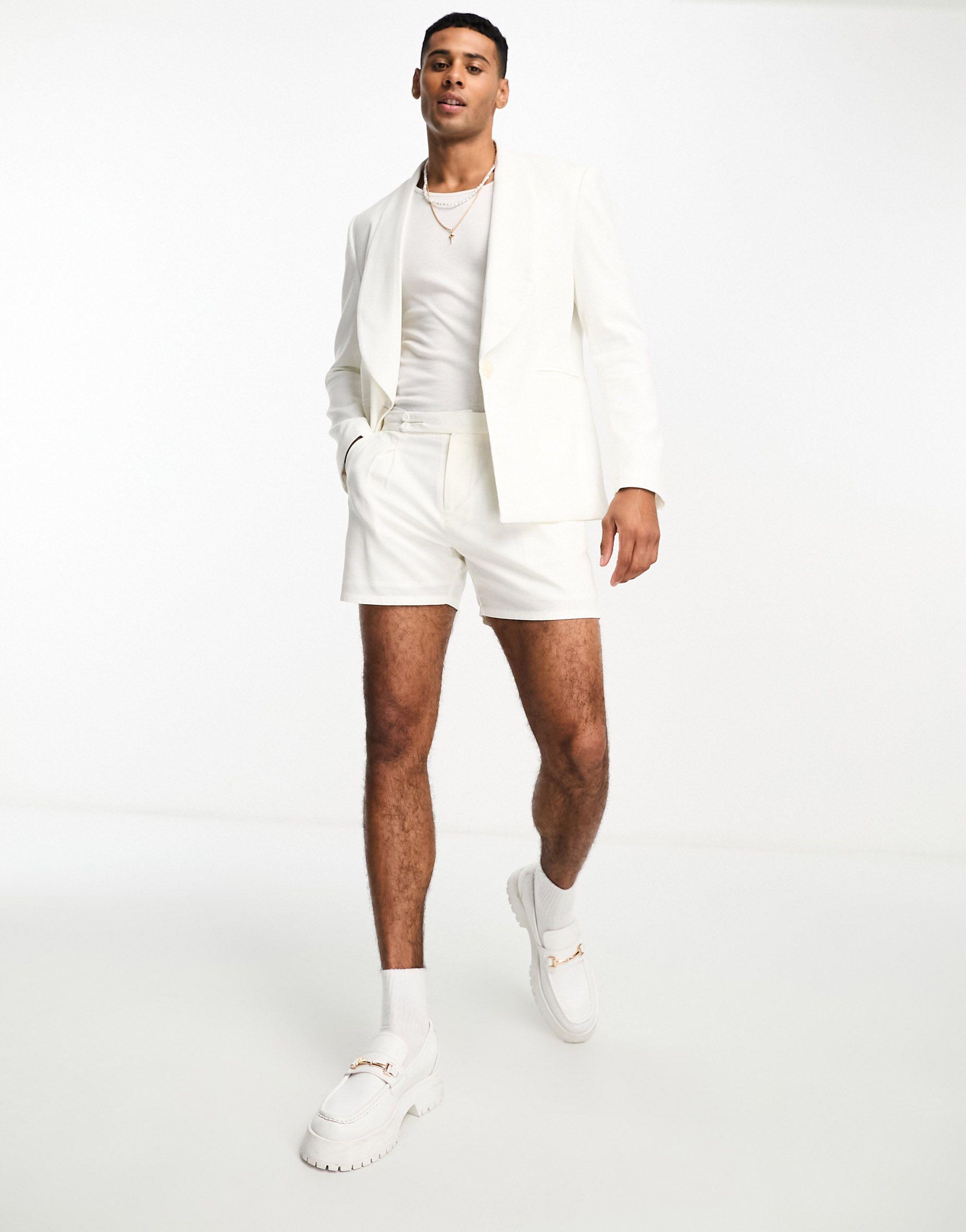 Labelrail X Stan & Tom Relaxed Riviera Linen Suit Shorts Co-ord in White  for Men | Lyst