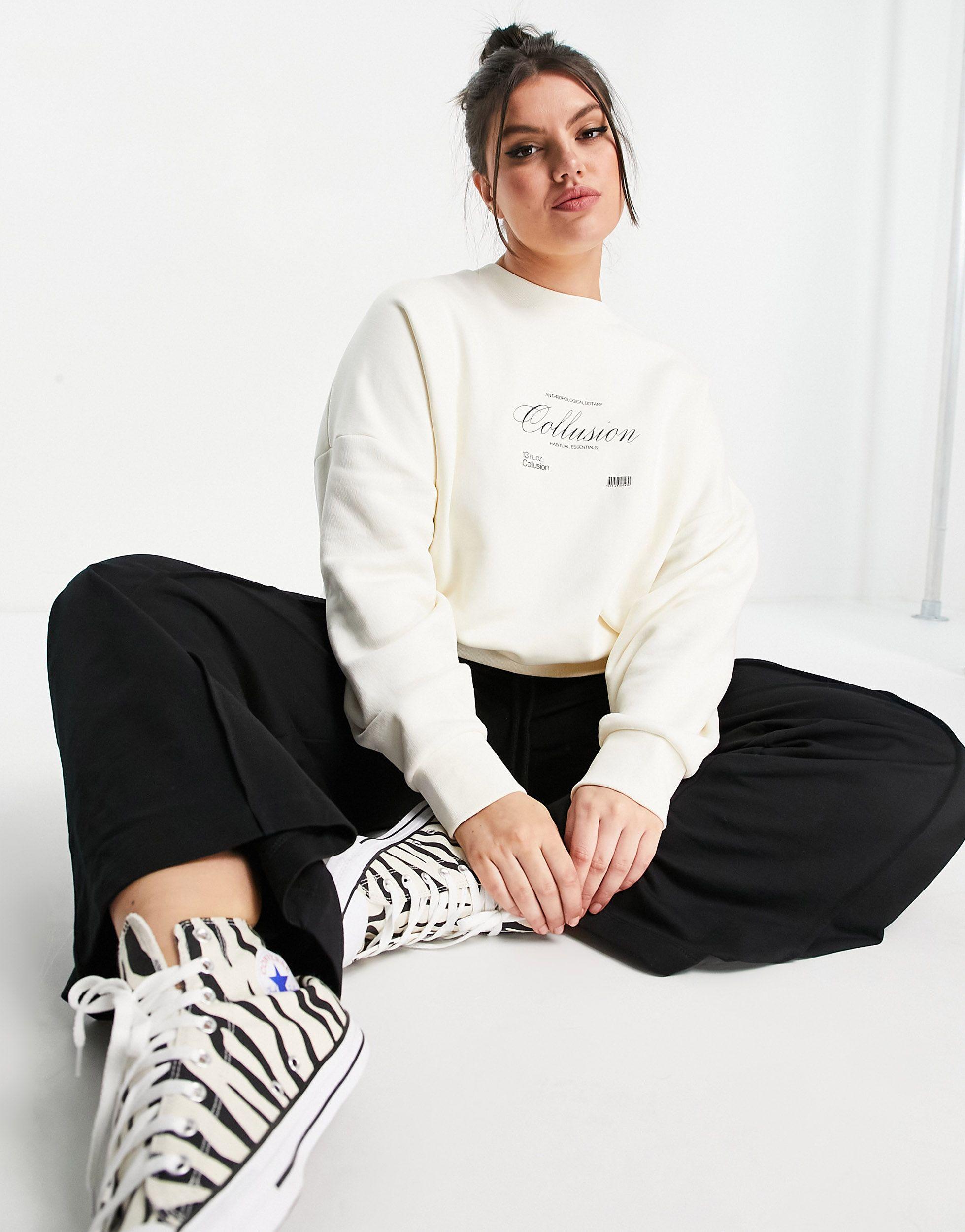 Oversized Brand Print Sweatshirt 
