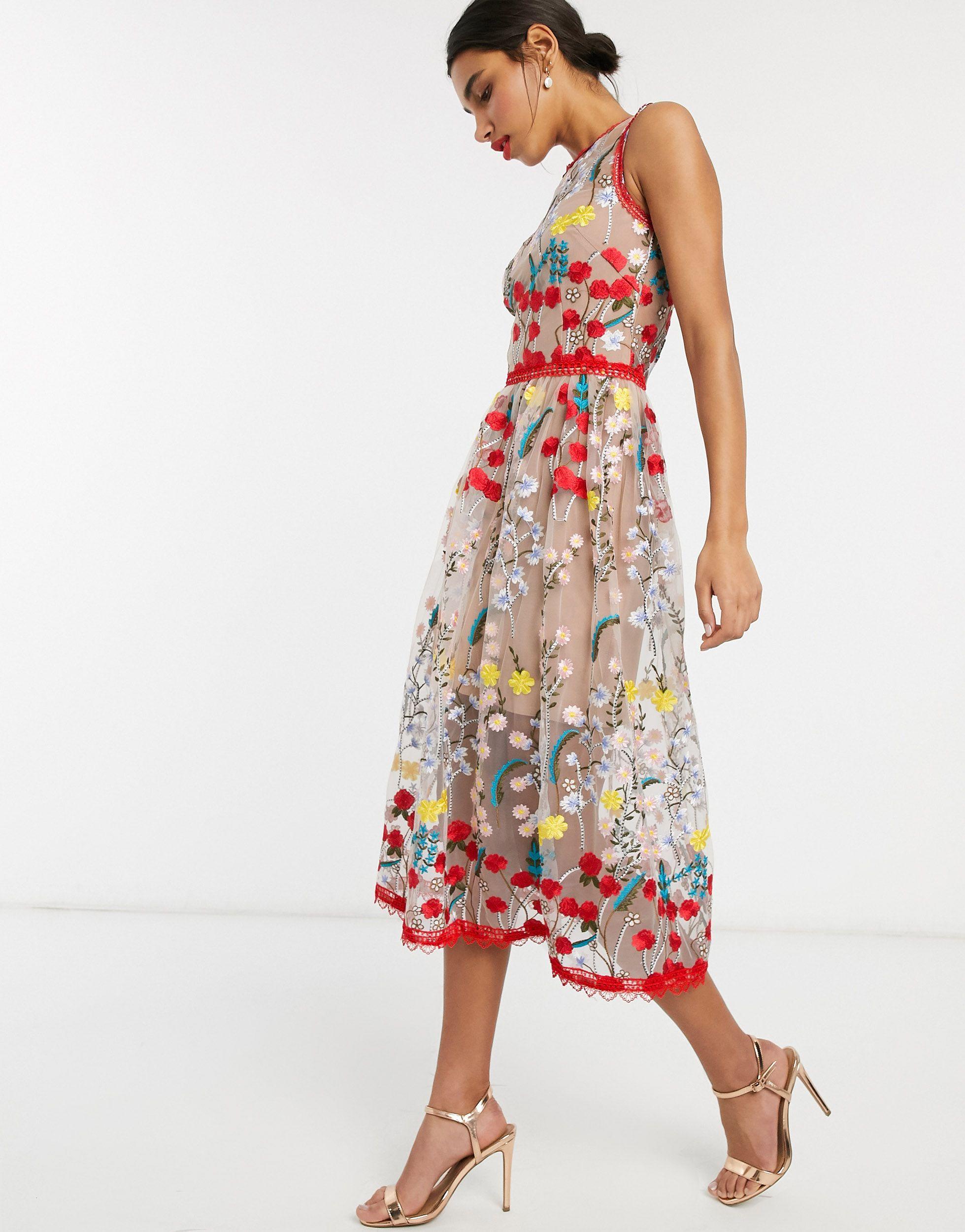 Bronx and Banco Bronx Banco Ivana Embroidered Skater Mini Dress