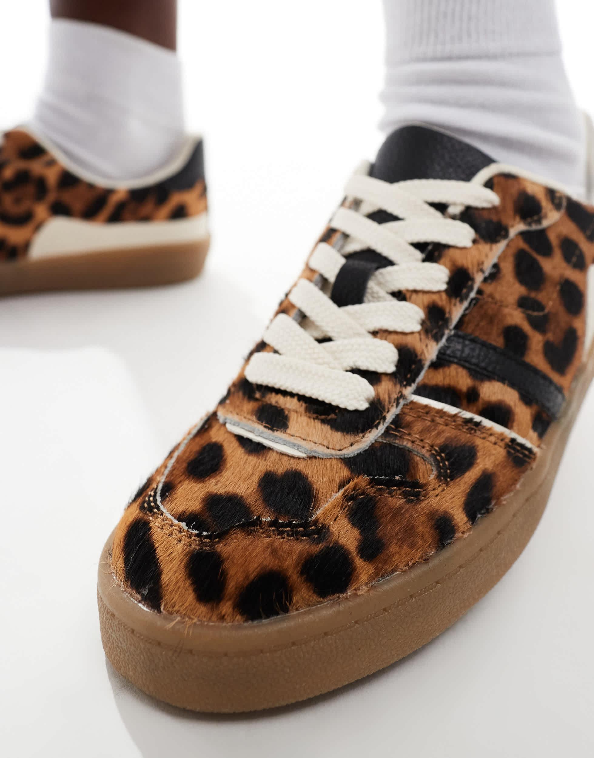 Rumi Animal Print Calf Hair Platform Sneaker Michael New