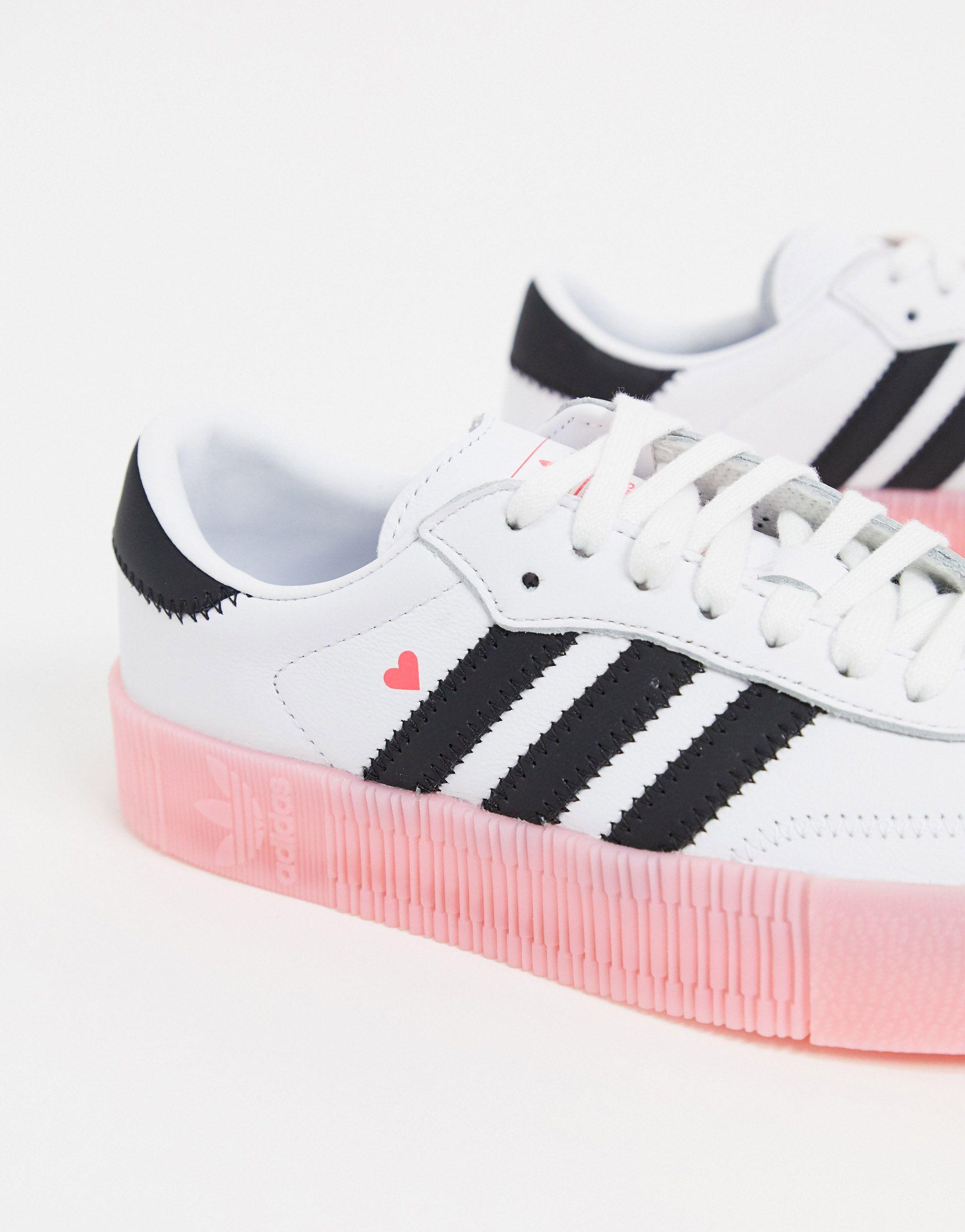 Opaco picnic carta adidas Originals Samba Rose Sneakers With Heart Detail in Pink | Lyst