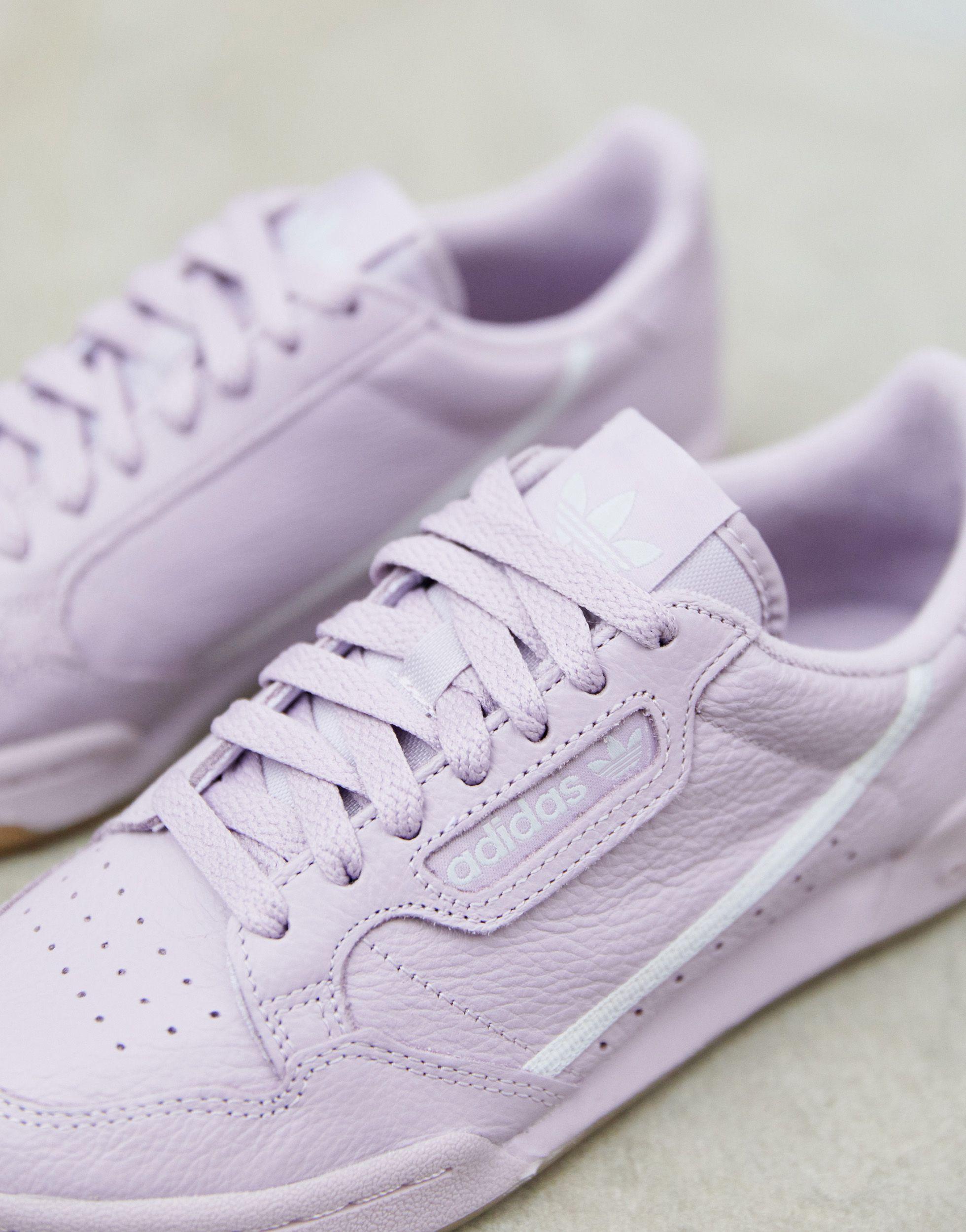 adidas originals mauve continental 80 trainers