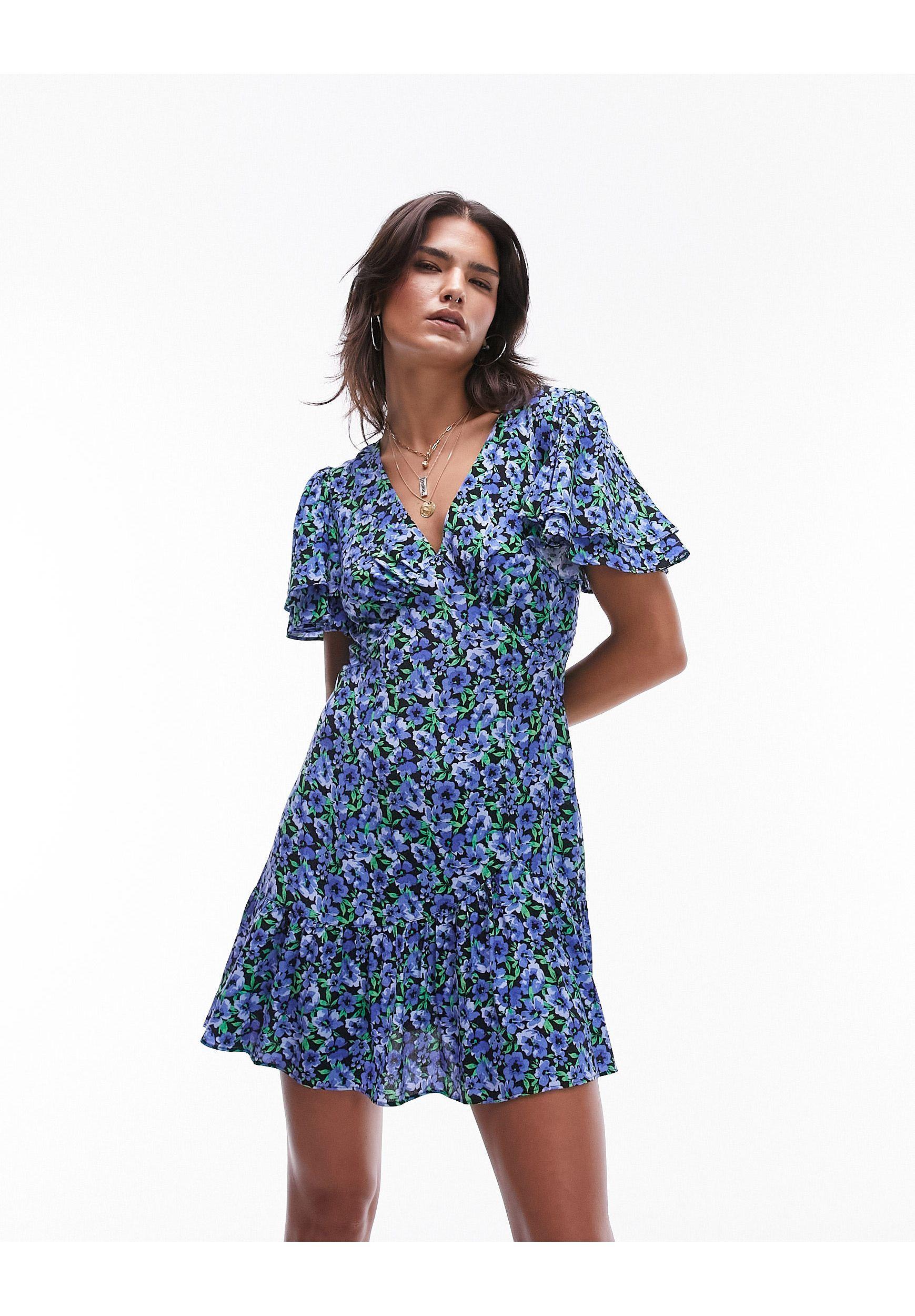 Topshop floral deals wrap dress
