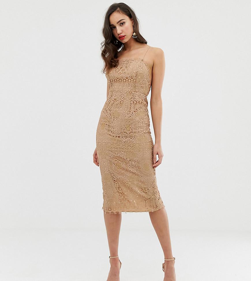 asos square neck midi prom dress