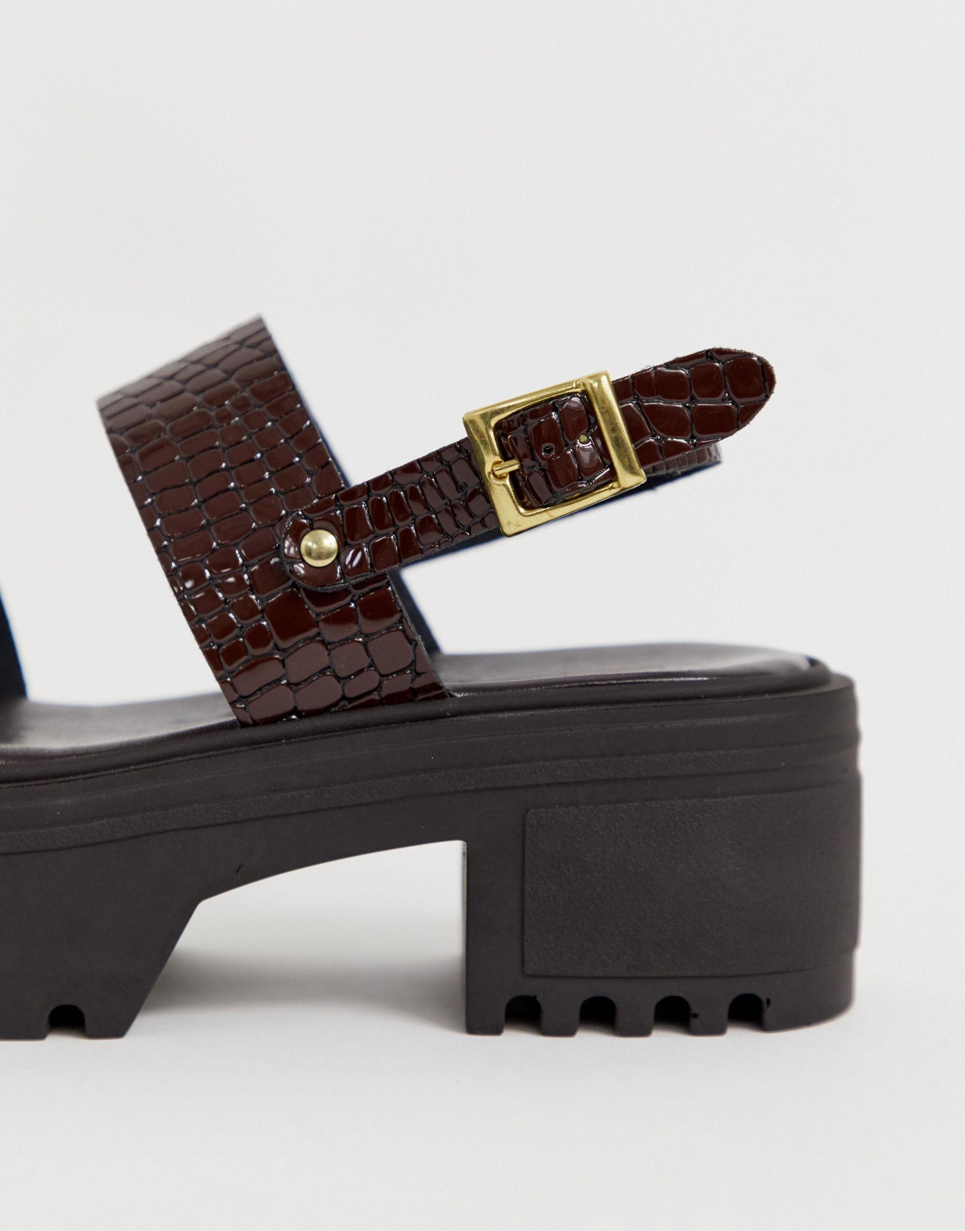 chunky flat sandals uk