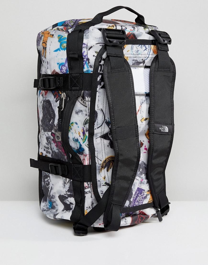 The North Face Base Camp Duffel Bag Extra Small 31 Litres In Sticker Print In Black For Men Lyst