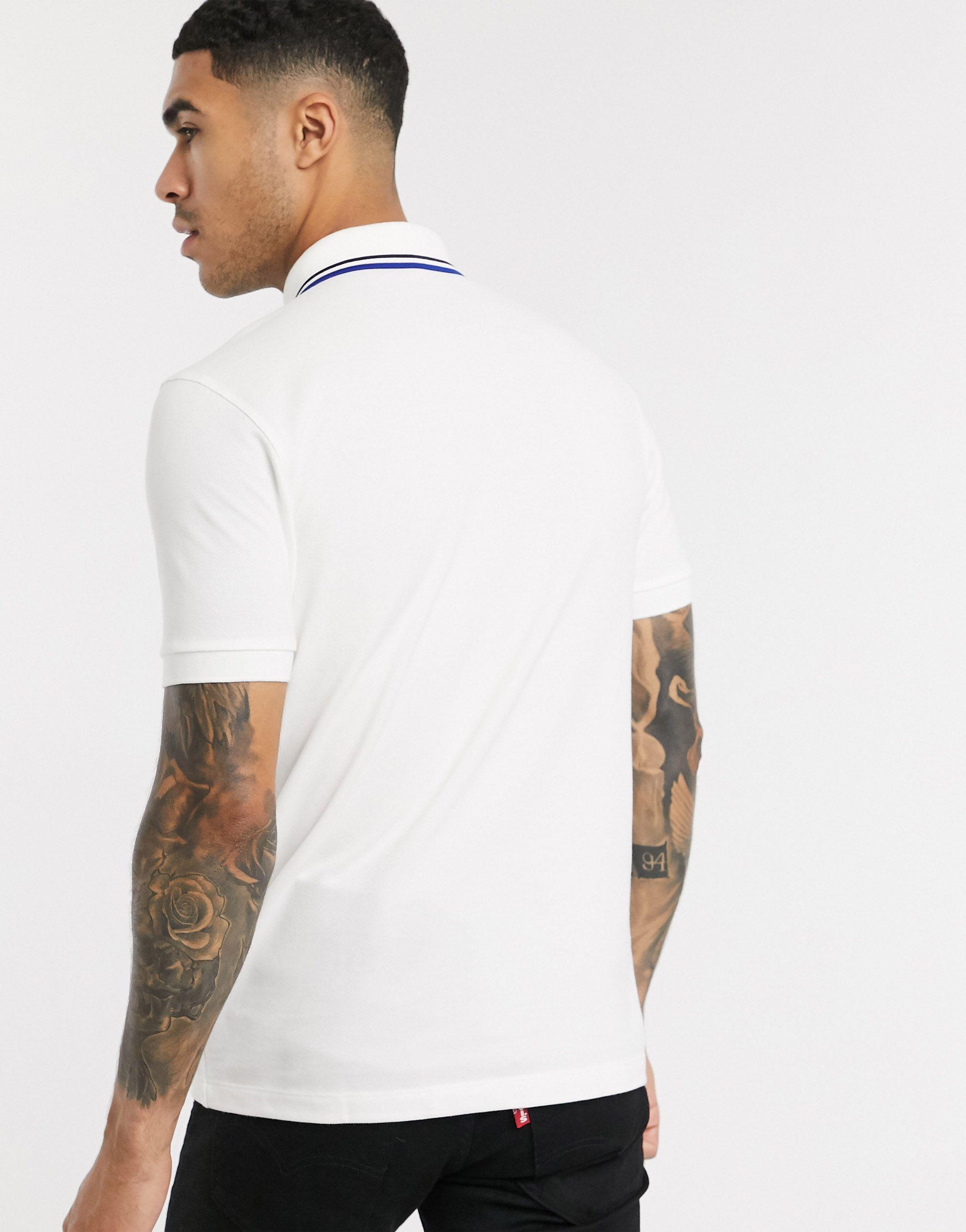 Tipped Placket M8559-102 Fred Perry Black Polo T-Shirt