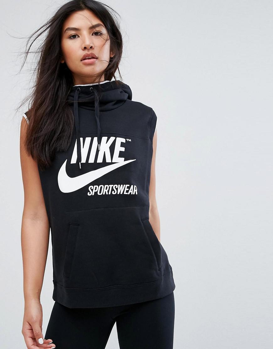 nike sleeveless hoodie womens