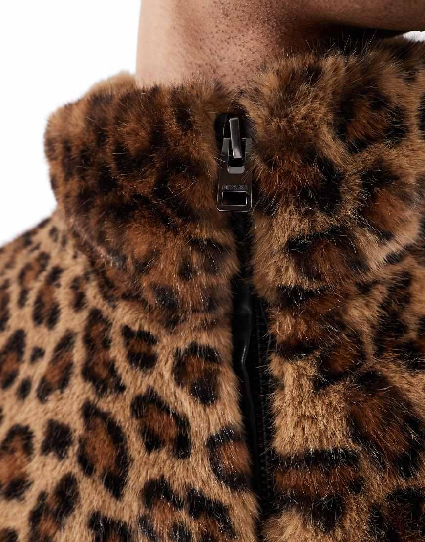 Asos Mens Leopard Faux Fur Coat Miss Selfridge Leopard Faux Fur