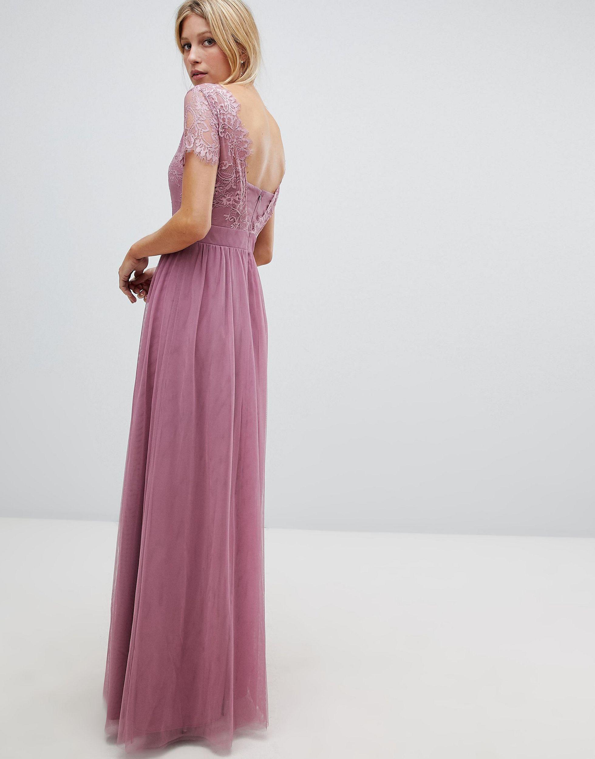 little mistress lace top maxi dress
