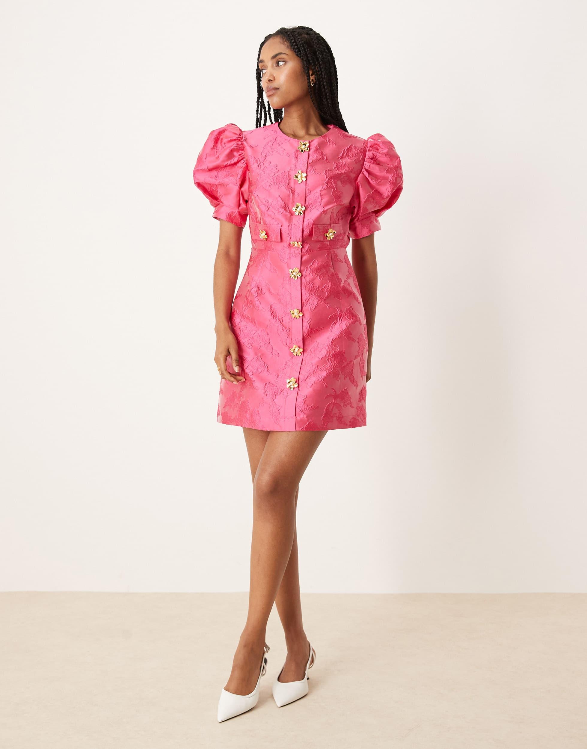 Sister Jane X Asos Anemone Jaquard Mini Dress in Pink | Lyst