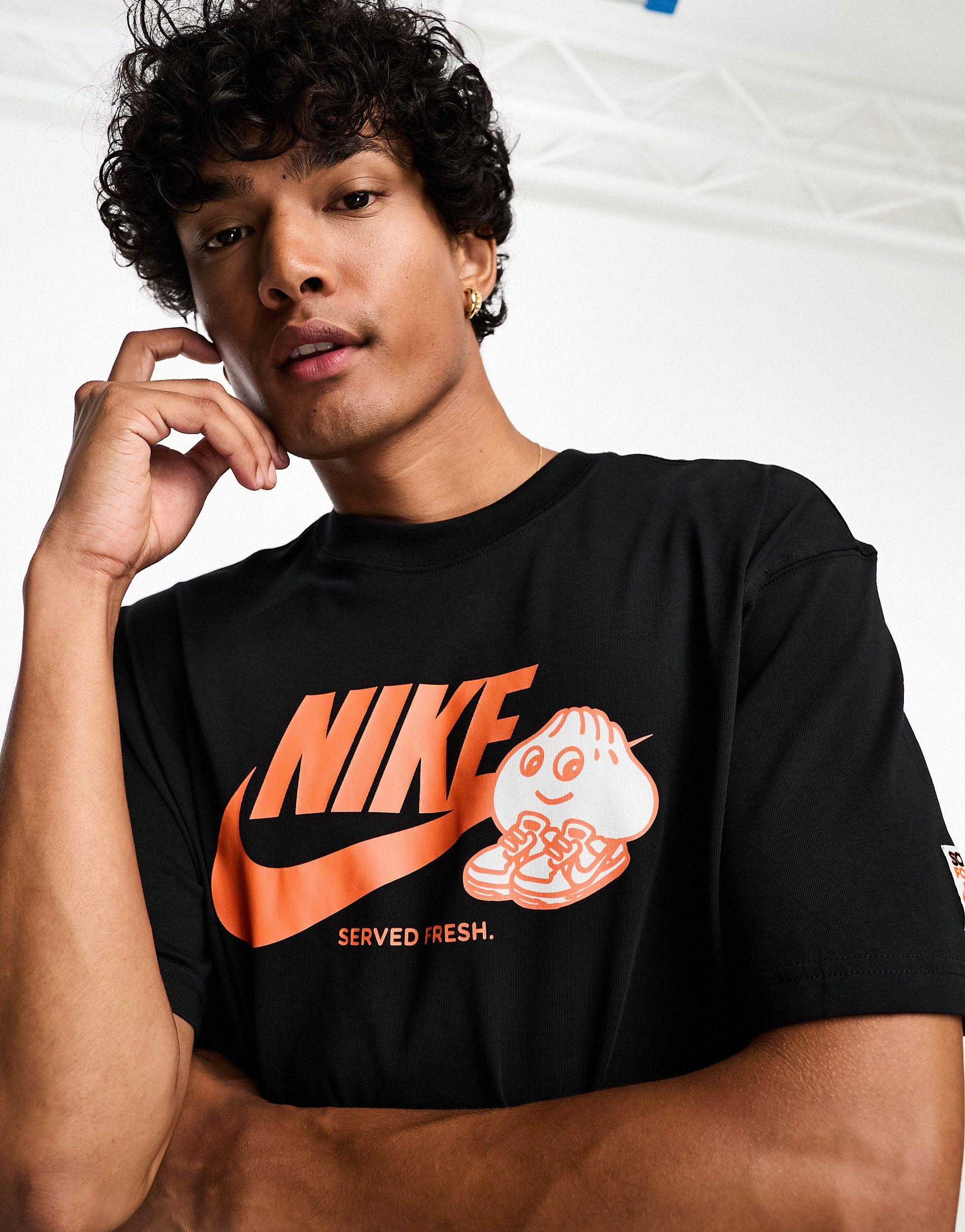 Nike Max90 Logo-print Cotton-jersey T-shirt in Black for Men | Lyst Canada