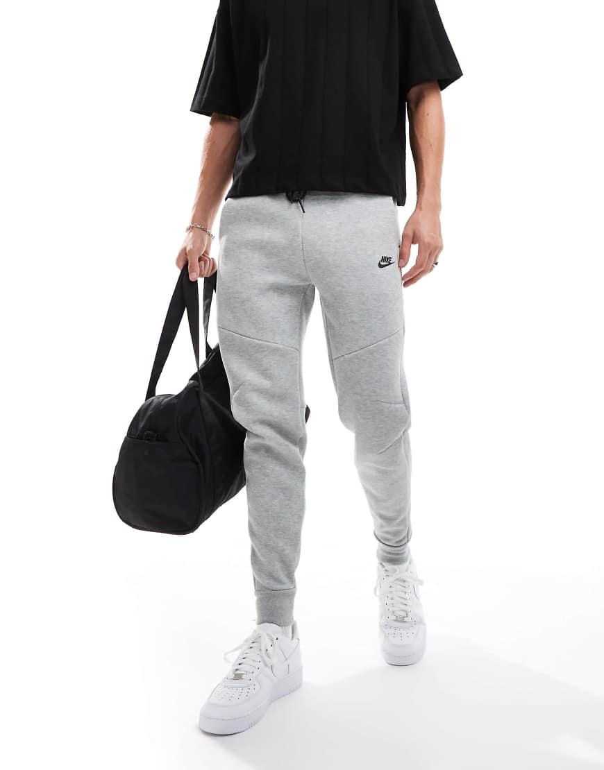 nike tech fleece cuffed grey tracksuit