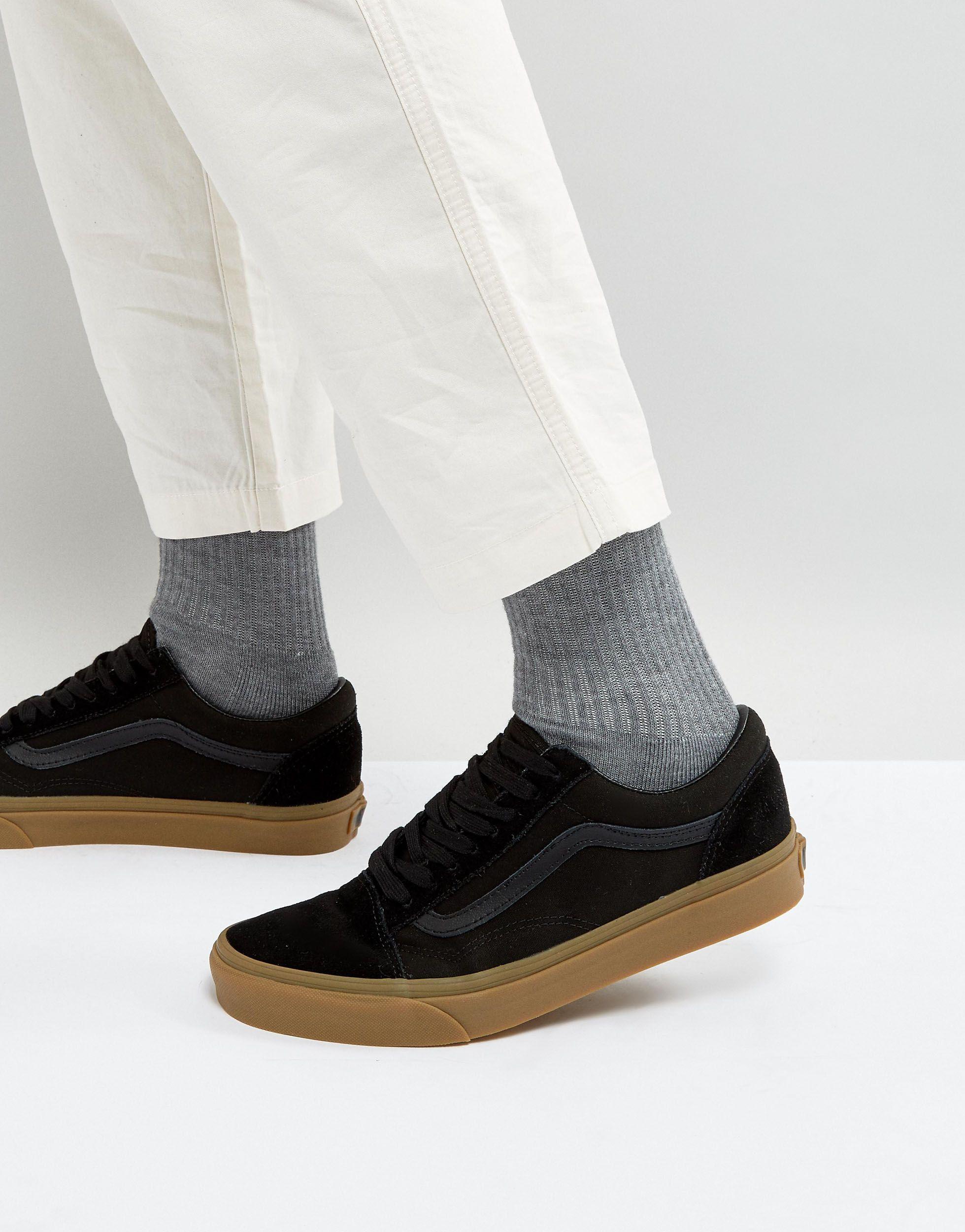 Sygeplejeskole Forinden eksegese Vans Old Skool Sneakers With Gum Sole In Black Va38g1poa for Men | Lyst