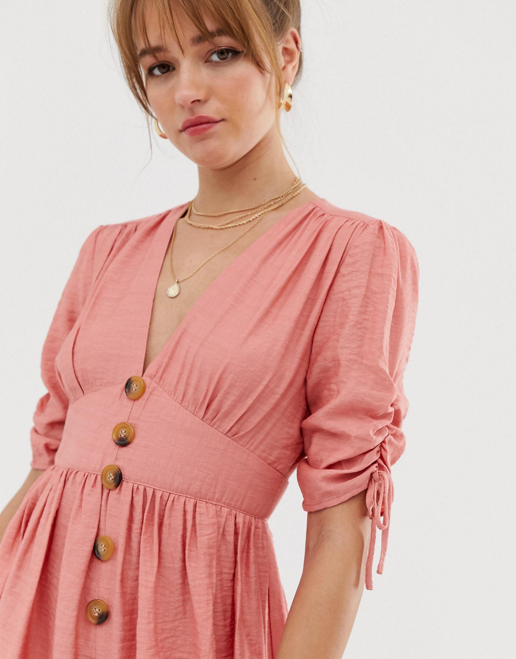 robe midi boutonnée devant