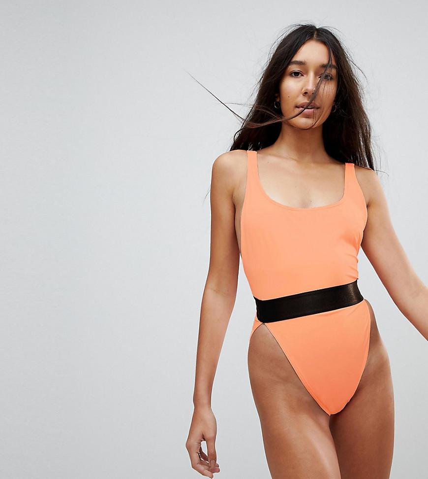 asos elastic waist swimsuit