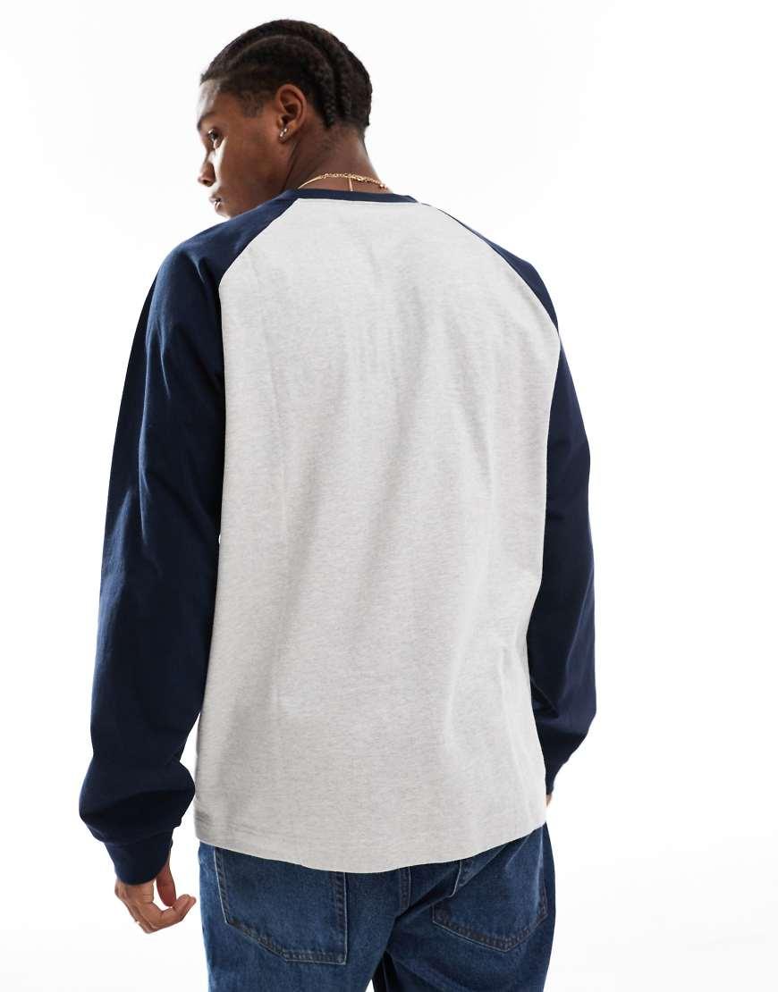 Hollister Icon Logo Heavyweight Raglan Long Sleeve Baseball T