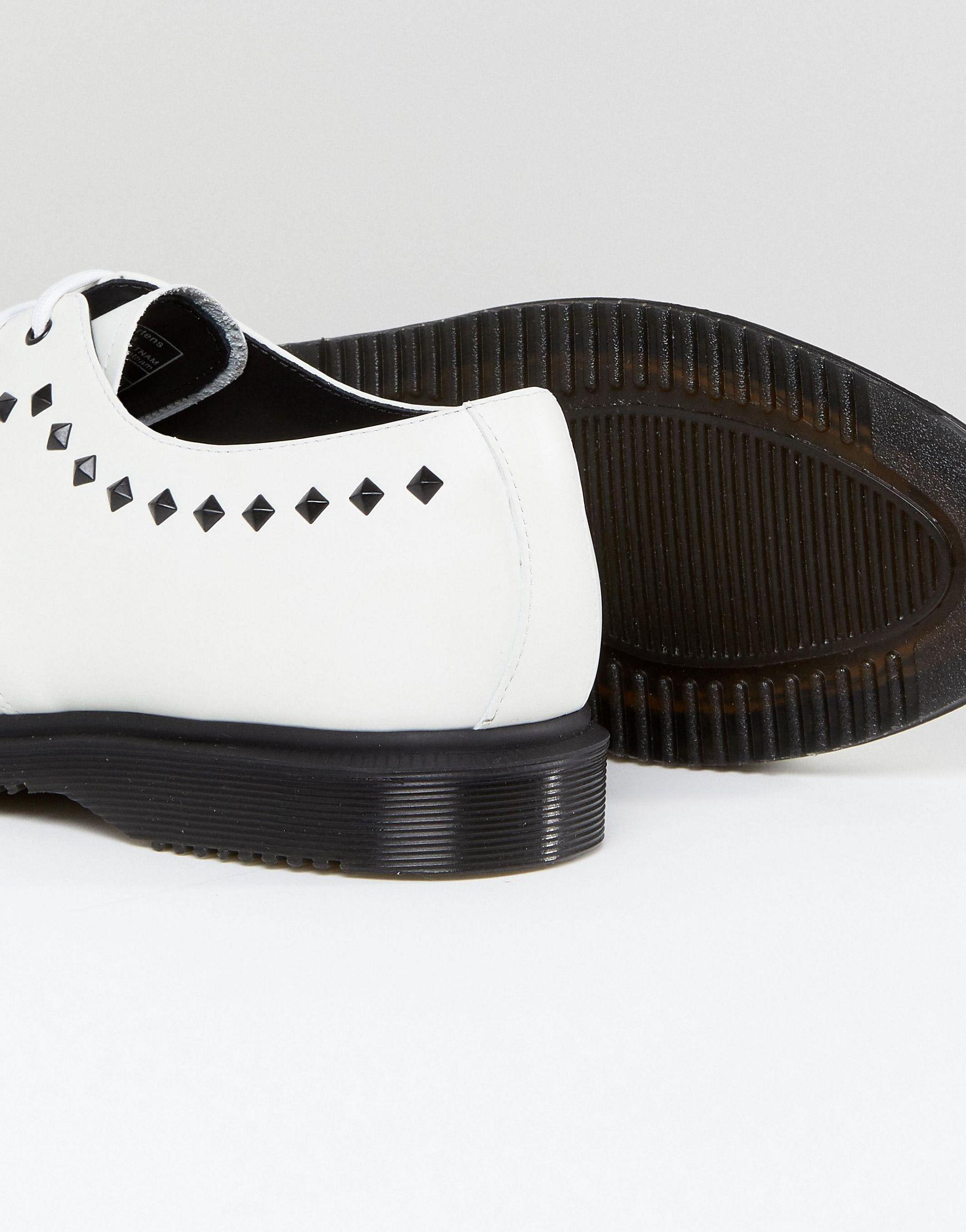 Dr. Martens Willis Studded Creepers in White for Men | Lyst