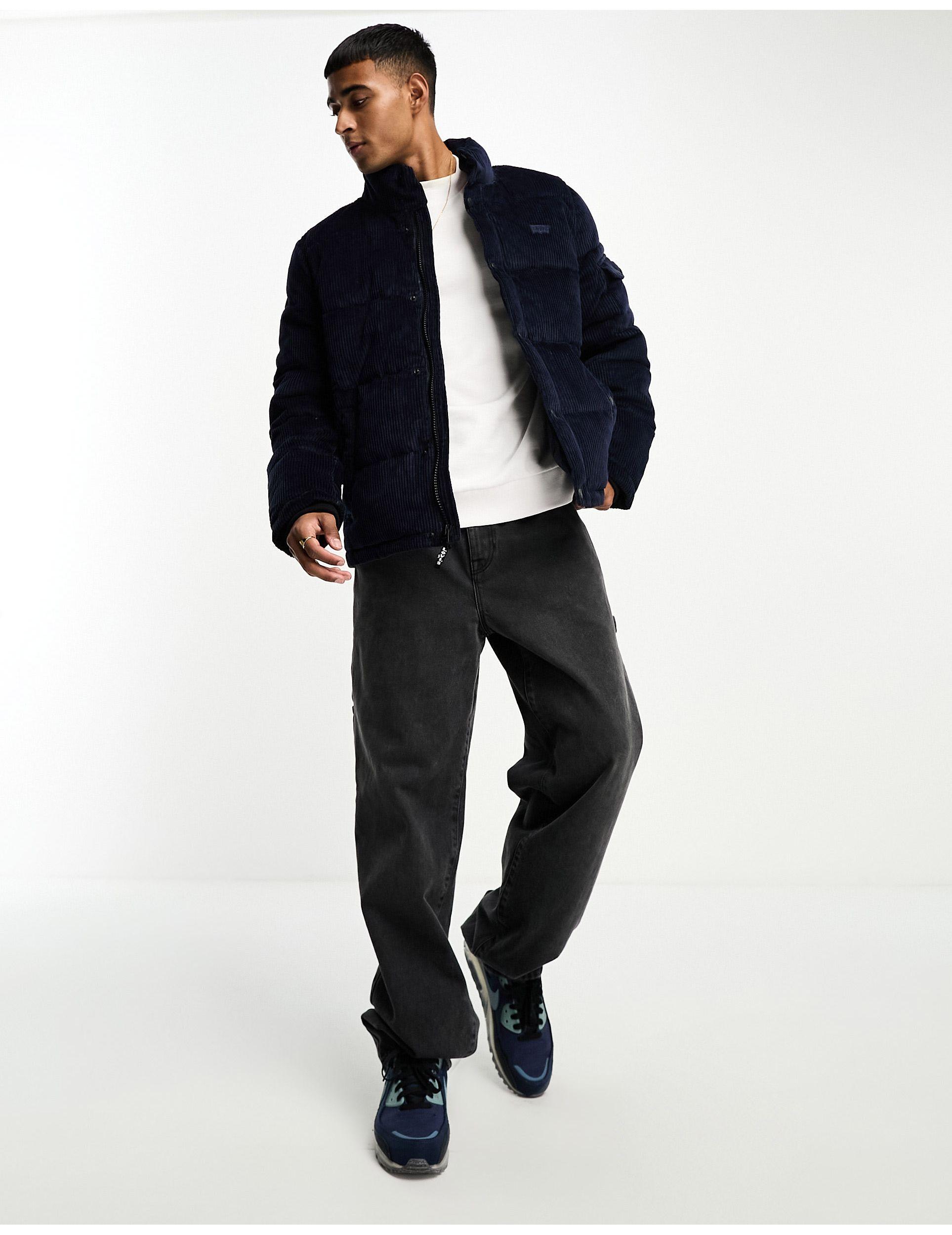 Levi's Cord Puffer Jacket in Blue for Men | Lyst