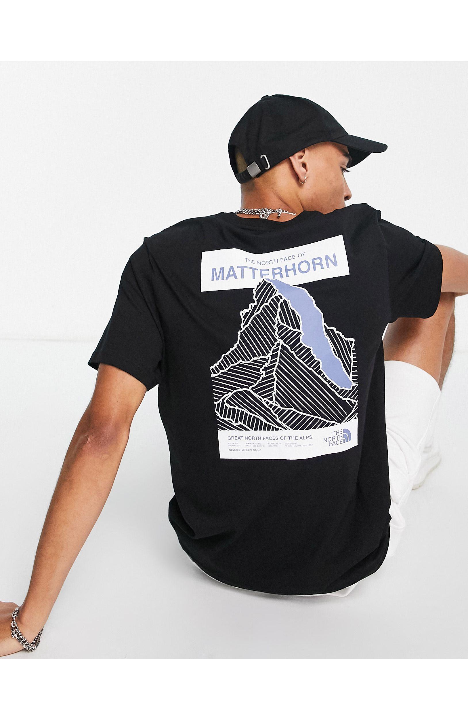 The North Face Matterhorn Back Print T-shirt in Black for Men | Lyst