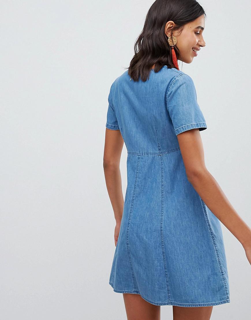 denim tea dress