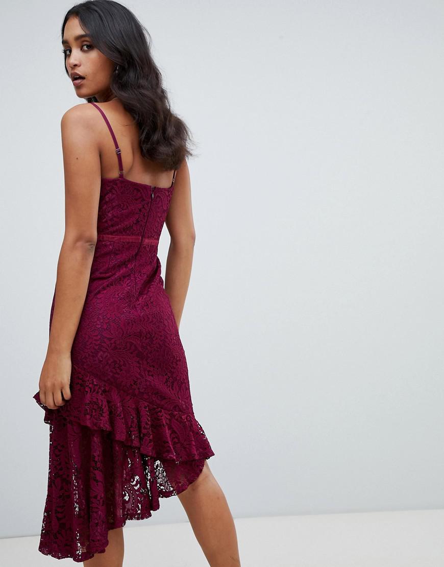 lipsy lace appliqué detail cami bodycon dress