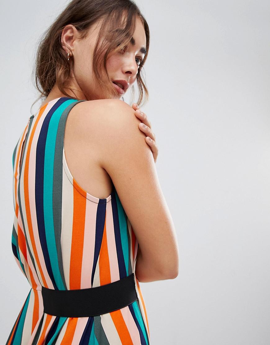 warehouse slinky gathered waist dress