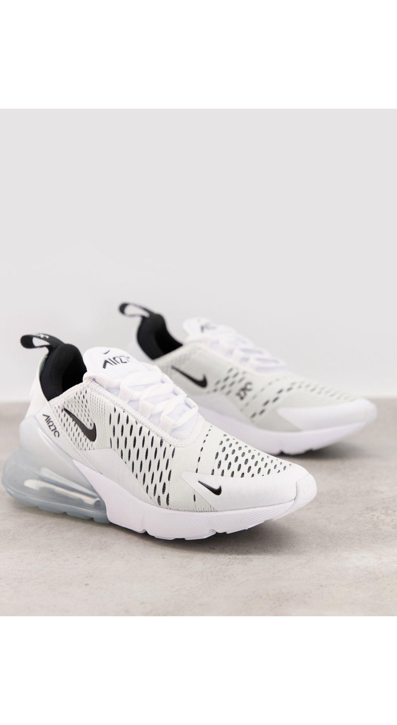 nike women's air max 270 trainer white / black