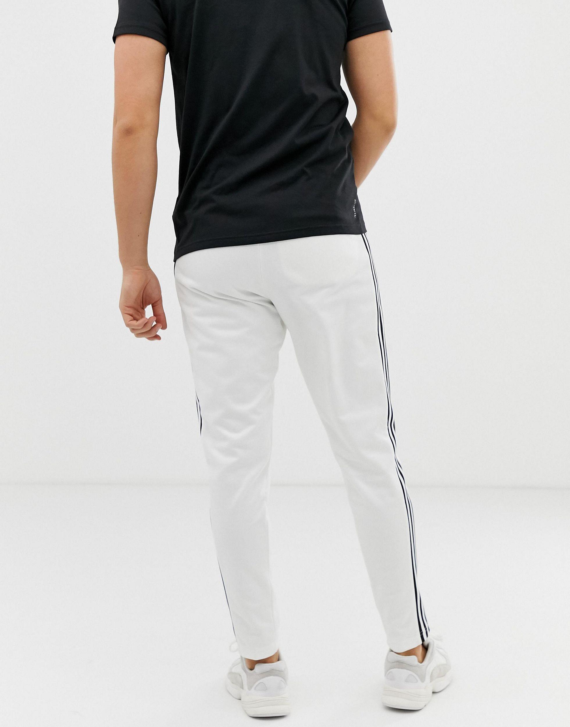 Joggers blancos con 3 rayas Beckenbauer adidas Originals de hombre de color Blanco Lyst