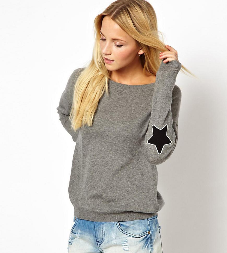 ladies elbow patch sweater