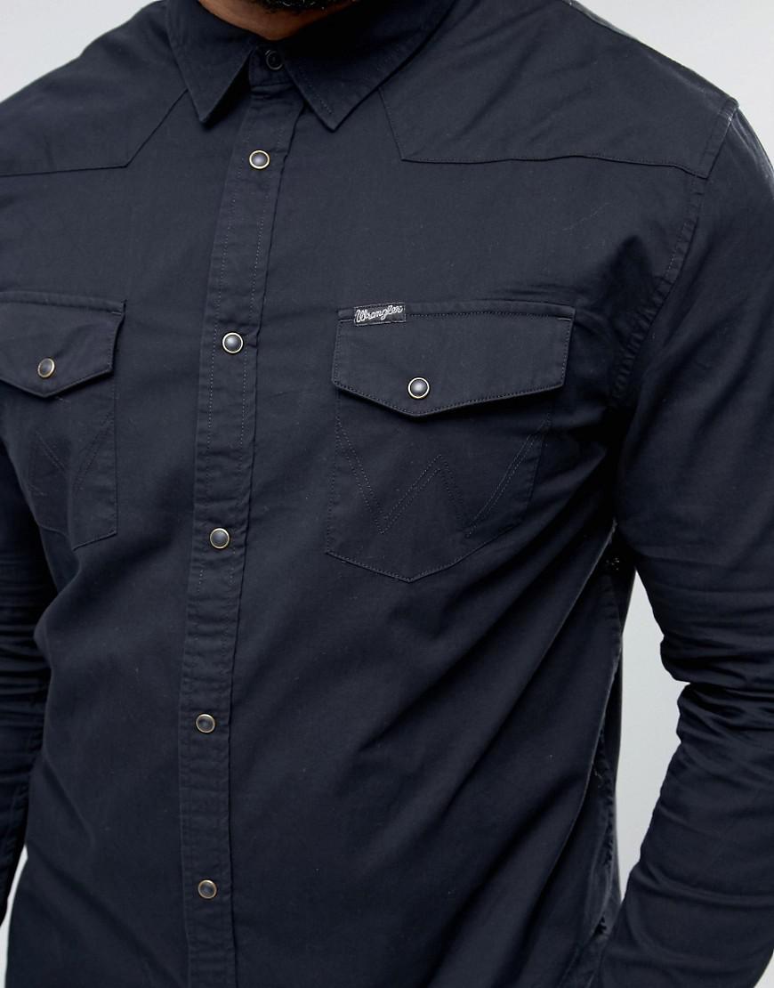 black wrangler shirt