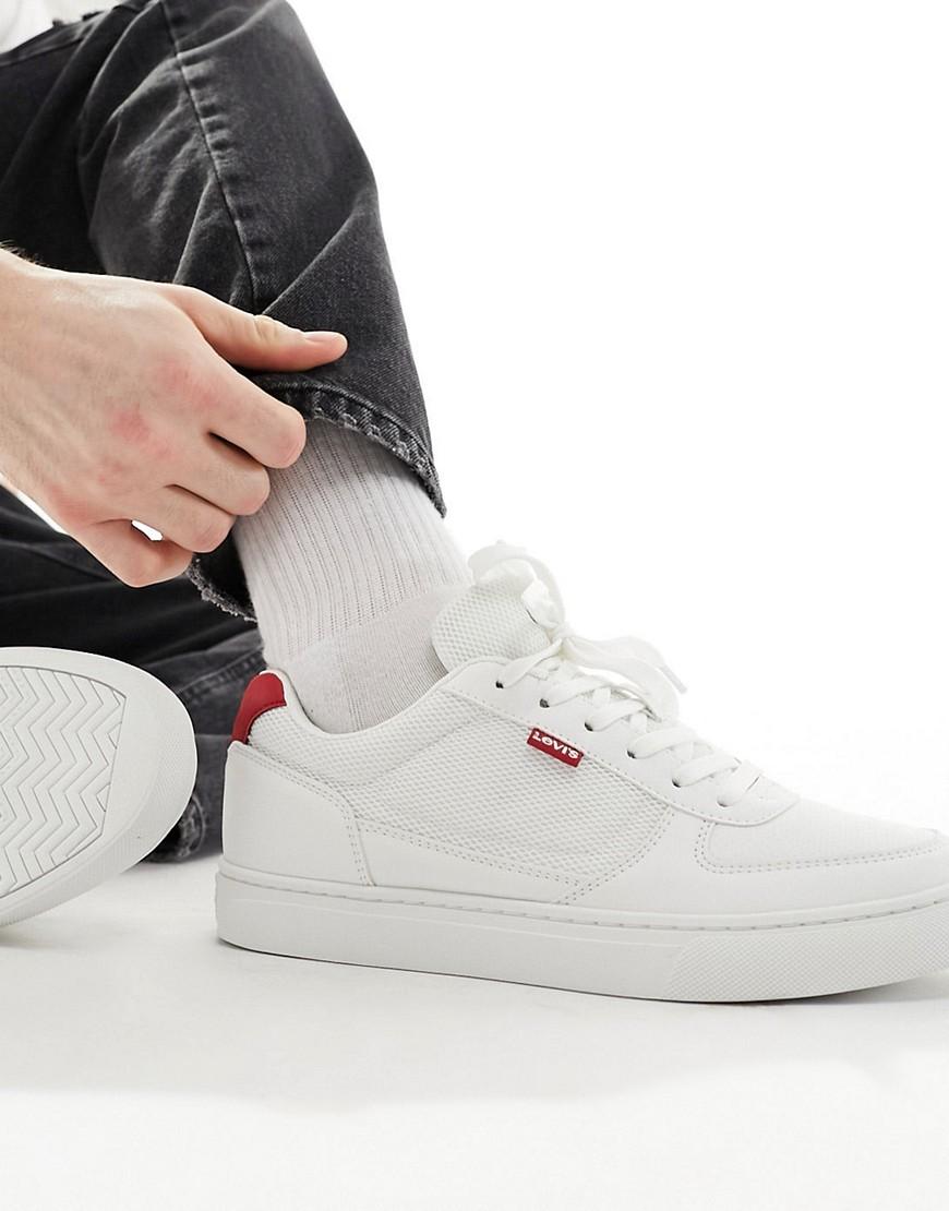 Zapatillas De Deporte Blancas Con Etiqueta Trasera Roja De Cuero Liam De Blanco Levi s de hombre de color Blanco Lyst