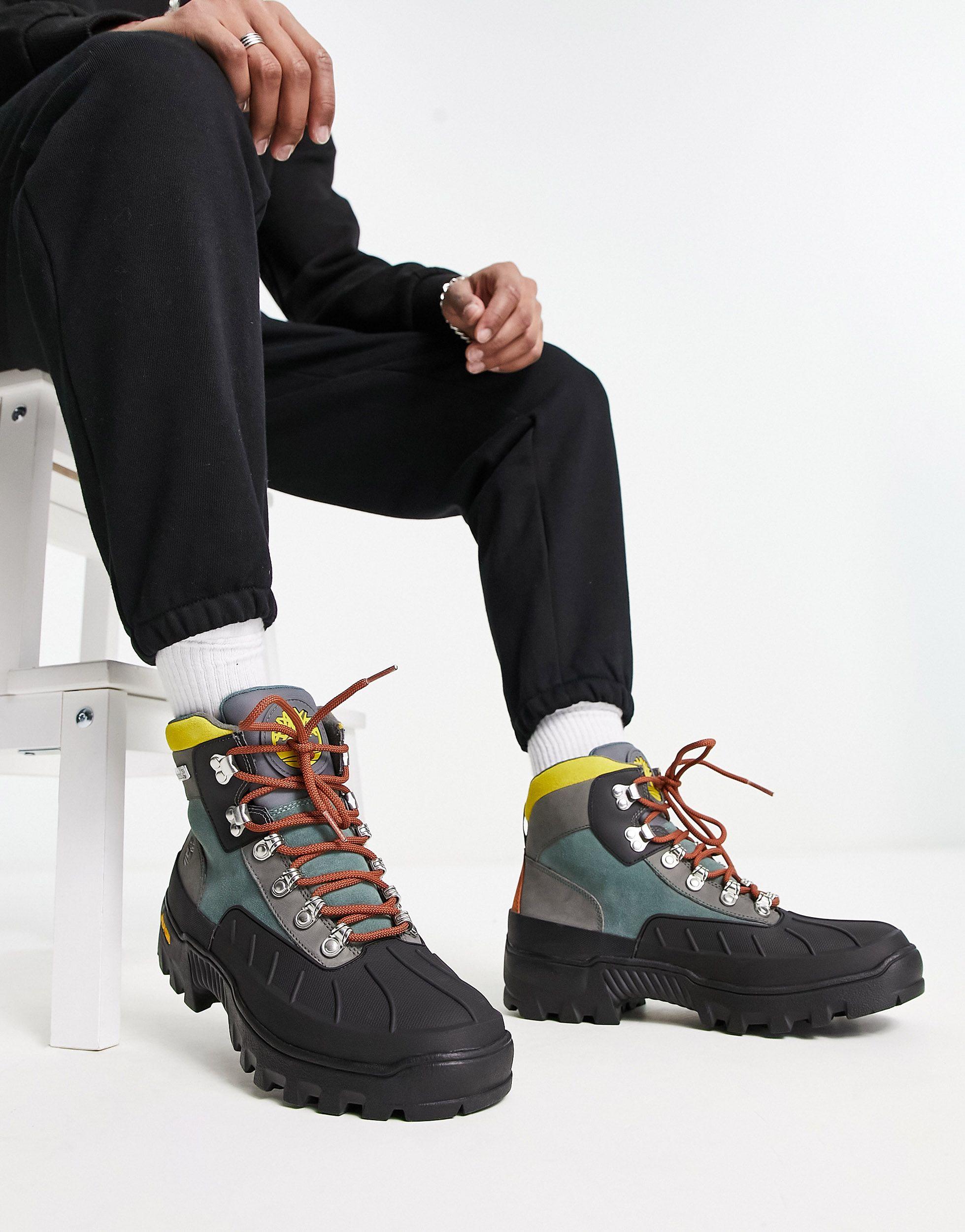 Timberland Vibram Euro Hiker Wp Boots in Black for Men | Lyst