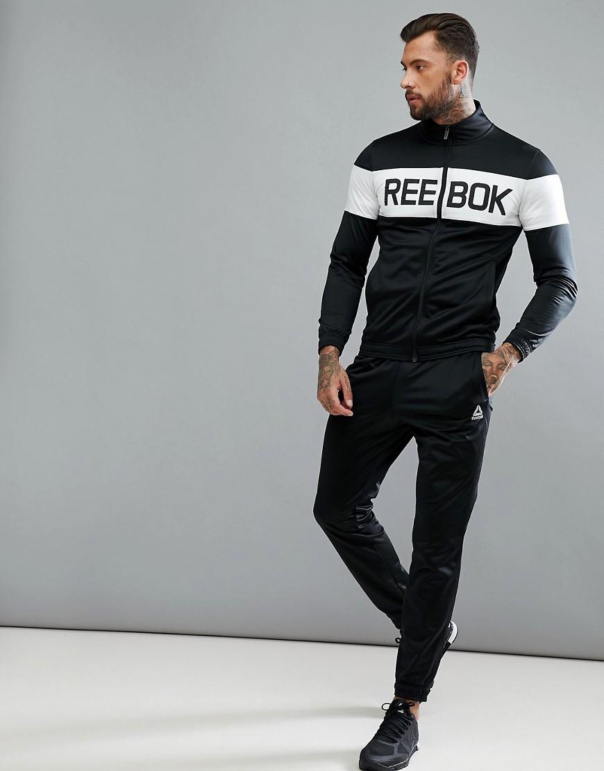 Reebok Training Tracksuit in Black for Men | Lyst