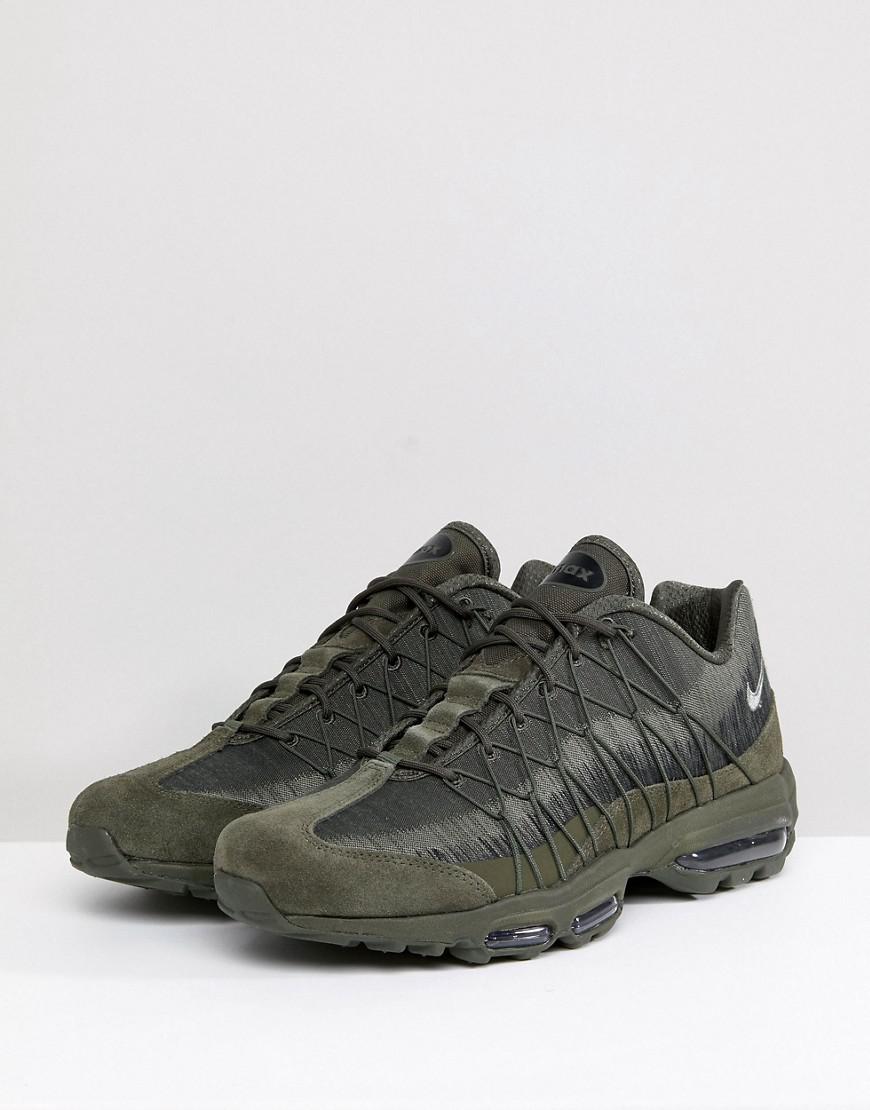 Bel terug Bemiddelaar kam Nike Air Max 95 Ultra Jacquard Sneakers In Green 749771-301 for Men | Lyst  UK