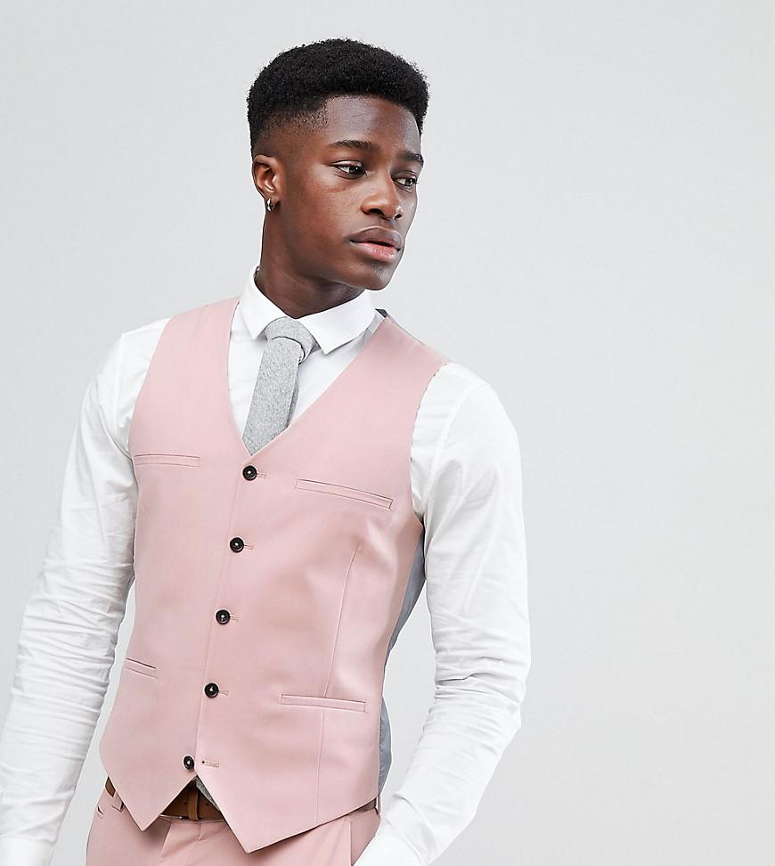 black suit pink waistcoat