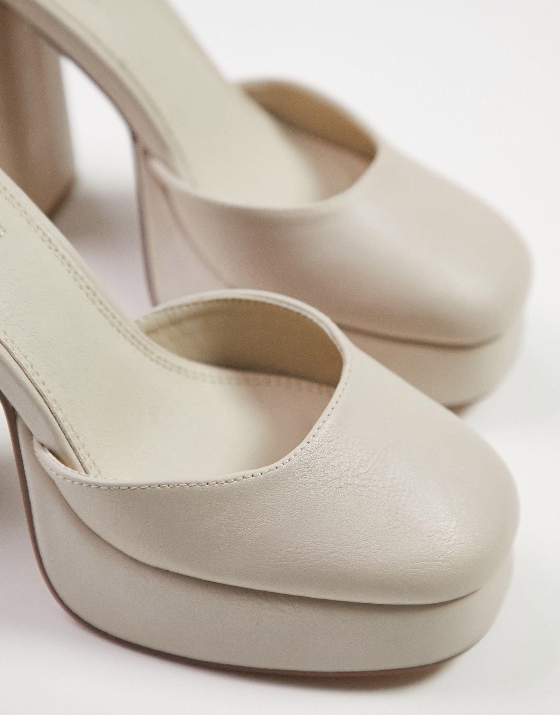 TOPSHOP Daphne Round Toe Heeled Shoe in Brown Lyst