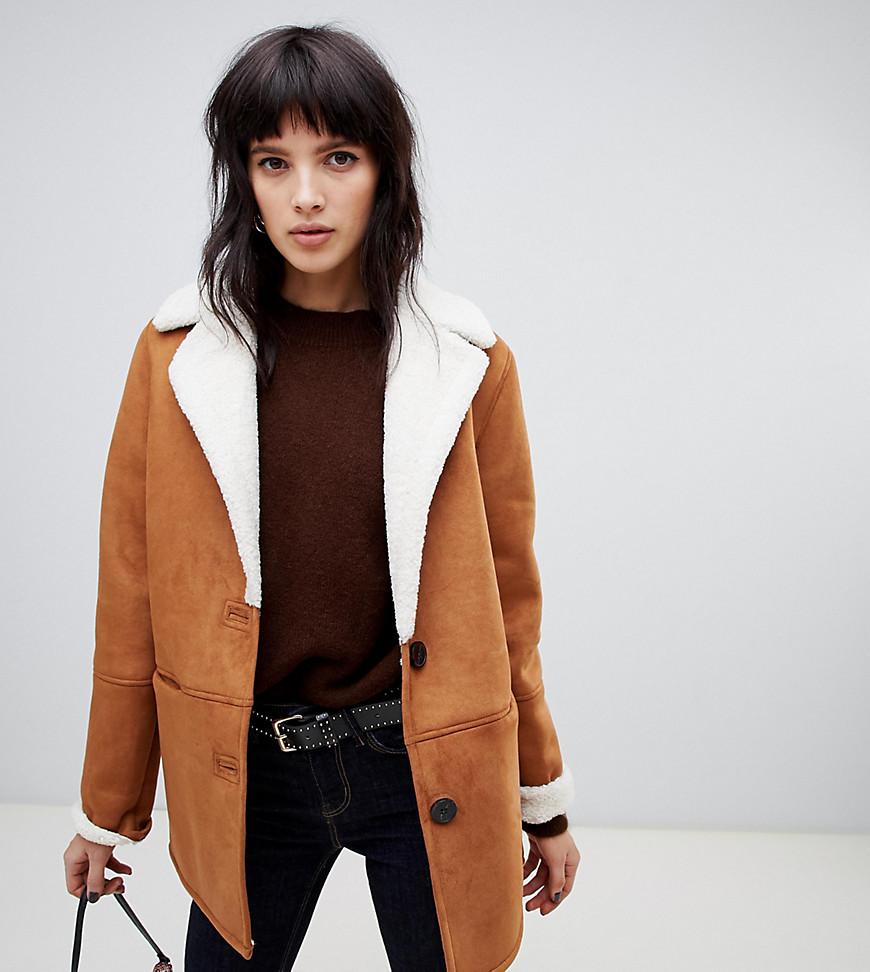 stradivarius shearling jacket