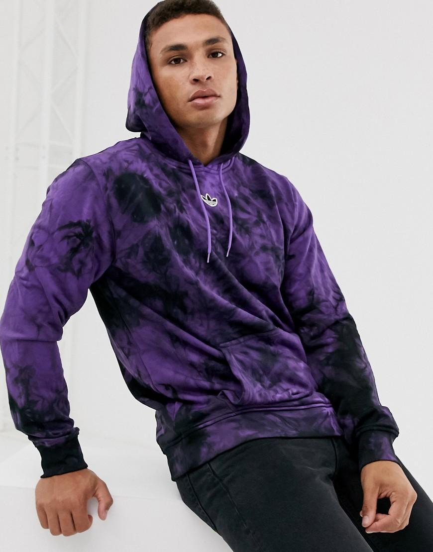 Circulaire erts zondag adidas Originals Hoodie Tie Dye Purple With Central Trefoil Logo for Men |  Lyst