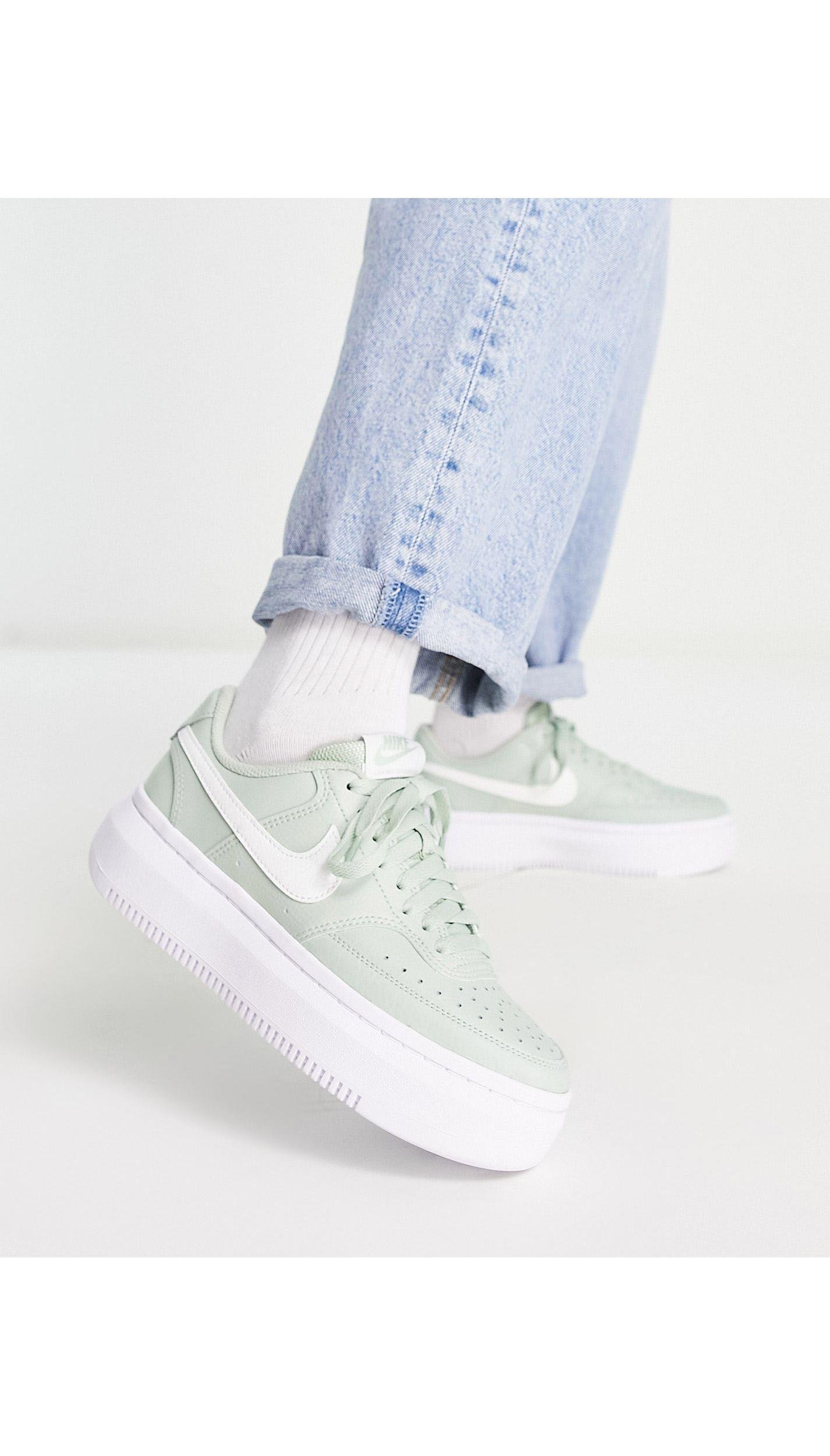 Nike Court Vision Alta Leather Platform Sneakers in White | Lyst